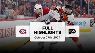 Canadiens at Flyers  October 27 2024  NHL Full Game Highlights [upl. by Anor633]