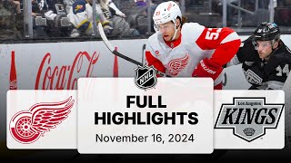 NHL Highlights  Red Wings vs Kings  November 16 2024 [upl. by Singh137]