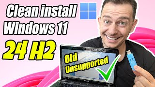 How to Clean install Windows 11 24H2 Preview on Unsupported PCs [upl. by Shina507]