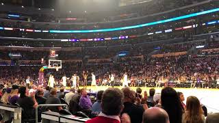 Lakers Section 119 row 3 Staples Center View of the Court [upl. by Esilanna]