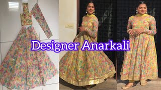 Designer Anarkali Cutting Stitching  Long Frock Design  Anarkali Sewing ideas  Rajveerpunni [upl. by Notnroht860]