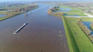 Hoogwater in De Liemers 9 januari 2018 [upl. by Nyrrek]