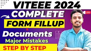 VITEEE 2024 form fill up 🔥  Step by Step  VITEEE 2024 Application form  VIT Vellore VITEEE 2024 [upl. by Lamiv]