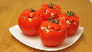 Помидоры фаршированные творогом и зеленью  Готовим вкусно и красиво [upl. by Yrred336]