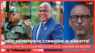 Des Généraux Congoalis envoyé à Kigali par Felix pour négocier avec Kagame en secret [upl. by Ikceb562]