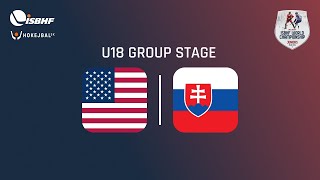 USA quotU18quot  SLOVAKIA quotU18quot WJC 2024 Žilina [upl. by Estus]