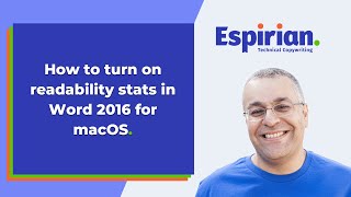 How to turn on readability stats in Word 2016 for macOS [upl. by Monaco]