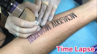 Roman numerals Tattoo  Artist saitamatattoo  EP47 Time Lapse [upl. by Houser]