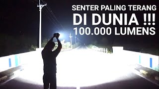 🔥100000 LUMENS strongest flashlight in the WORLD SENTER PALING TERANG DIDUNIA IMALENT MS18 ‼️ [upl. by Airdni85]