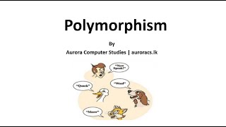 BITSemester 1ProgrammingOOP  Part 3 Polymorphism [upl. by Yrkcaz351]