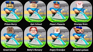 Escape Prison BorryEscape Epic SchoolEscape Papa Pizzas PizzeriaGrumpy GranBettys Nursery [upl. by Kara-Lynn]