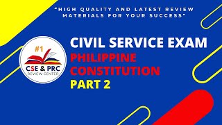 Civil Service Exam Drill for 2024 Philippine Constitution Part 2 [upl. by O'Donoghue]