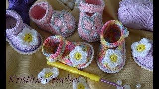 Heklane Cipelice za Bebe Tutorial [upl. by Xxam707]