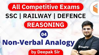 1000 AM  SSC RRB NTPC Defence 2020  Reasoning by Deepak Tirthyani  NonVerbal Analogy [upl. by Eelirak]