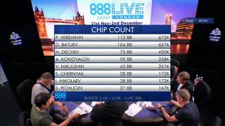 500000 GTD 888 Main Event Day 2  888poker LIVE Sochi [upl. by Hamilton]