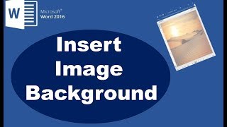 How to Insert a Background Image in Word 2016 [upl. by Crain]