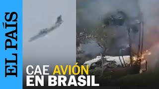 BRASIL  Un avión de pasajeros se desploma en São Paulo [upl. by Garmaise761]