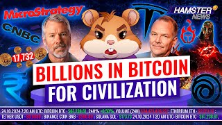 Michael Saylor’s BTC ‘gift’ to humanity Tesla still holds BTC Ubisoft’s NFT game ⚡️ Hamster News [upl. by Godard287]