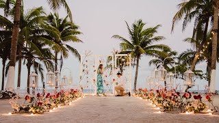 HERMOSA PROPUESTA DE MATRIMONIO EN PLAYA DEL CARMEN SARA amp TOMÁS  Bea Events [upl. by Lawley]