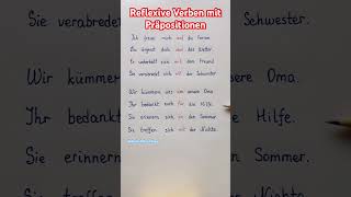 Reflexive Verben mit Präpositionen deutsch verb german learngerman deutschonline aleman short [upl. by Ennaeirb813]