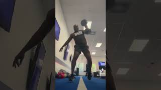 Body weight split lunge w DB Snatch spilt lunge Get some godfirst jesuslovesyou fitness [upl. by Leunam865]