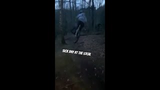 epic quick sesh at local woods night ride back [upl. by Anoi]