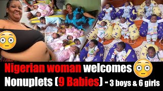 Nigerian woman welcomes Nonuplets 9 Babies  3 boys amp 6 girls – FULL INTERVIEW [upl. by Ronacin]