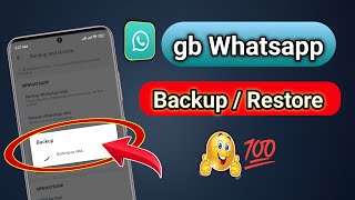 Gb Whatsapp me backup restore kaise kare  gb whatsApp chat backup kaise kare gbwhatsappbackup [upl. by Rexanne]