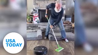 Winter Olympics inspire Texas man to try curling in his home  USA TODAY [upl. by Chelsey]