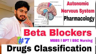 Beta Blockers Drugs Classification in hindi MBBS BPT BSC Nursing Pharmacology lecture Video [upl. by Ailaht]