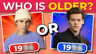 GUESS WHOS OLDER 🤩  Celebrity Quiz [upl. by Aicnilav627]