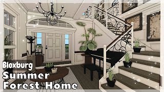 BLOXBURG Summer Forest Home Speedbuild interior  full tour Roblox House Build [upl. by Gavriella355]