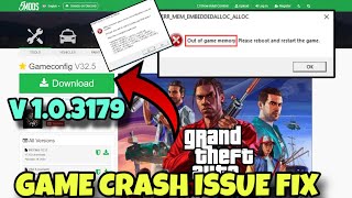 HOW TO INSTALL GAMECONFIG FOR GTA 5 1031790 VERSION  GAME CRASH ISSUE FIX  GAMECONFIG V325 [upl. by Lramaj]