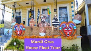 New Orleans Mardi Gras House Float Tour 2021 [upl. by Nitsa89]