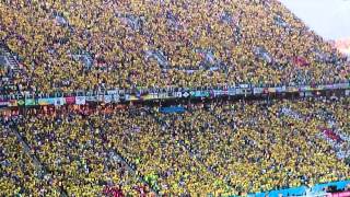 Brazilian supporters sing the national anthem [upl. by Dorlisa881]