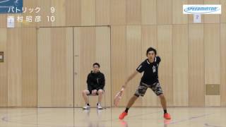 クロスミントン ジャパンオープン2016 男子OPシングルス決勝 1st set Crossminton Speedminton [upl. by Shuping]