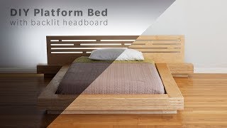 DIY Modern Plywood Platform Bed Part 1  Frame amp Nightstand Build  Woodworking [upl. by Loree]