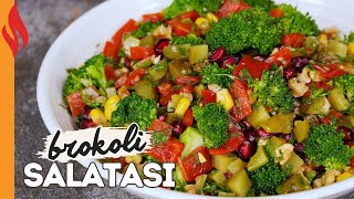 Narlı Cevizli Brokoli Salatası Tarifi  Nasıl Yapılır [upl. by Kitarp]