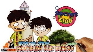 Bandbudh Aur Budbak Animation Cartoon  How To Draw Bandbudh Aur Budbak Together Secret Club [upl. by Nodmac]