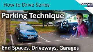 Reverse Parking Technique  Difficult Spaces Driveways and Garages [upl. by Alessig421]