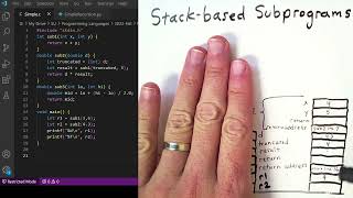 Stackbased Subprogram Implementation to Enable Recursive Subprograms [upl. by Virg]