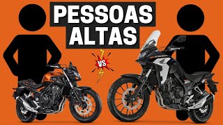 MOTO ESPORTIVA PARA PESSOAS ALTAS  Crossovers VS Esportivas VS Trails [upl. by Cynthie464]