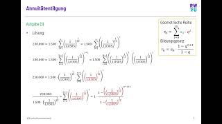 Berechnung der Laufzeit eines Annuitätendarlehens [upl. by Seward]