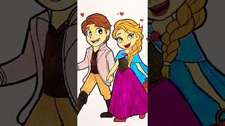 How to draw Anna and Kristoff from Frozen youtubeshorts shortvideo trendingshorts shorts short [upl. by Chere]