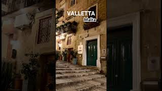 MALTA Valletta in Evening Lights travel tourism malta valletta shorts [upl. by Renwick]