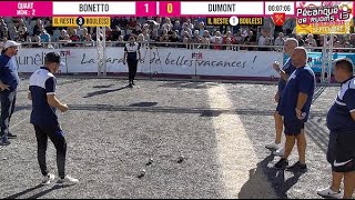 Très beau Quart BONETTO vs DUMONT  International à pétanque de RUOMS  18 amp 19 septembre 2021 [upl. by Nabal910]