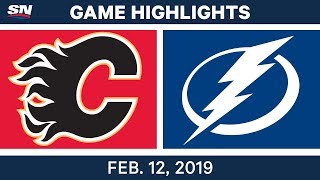 NHL Highlights  Flames vs Lightning  Feb 12 2019 [upl. by Nylzaj]