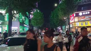 4K Street walking at August 25th 2024 Sunday night at Hongdae Myeongdong Seoul South Korea [upl. by Nnylrebma638]