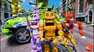 BUFF ANIMATRONIC CRIME FIGHTING TEAM GTA 5 Mods FNAF RedHatter [upl. by Drofyar869]