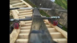 My backyard roller coaster POV with car frame [upl. by Clovah]